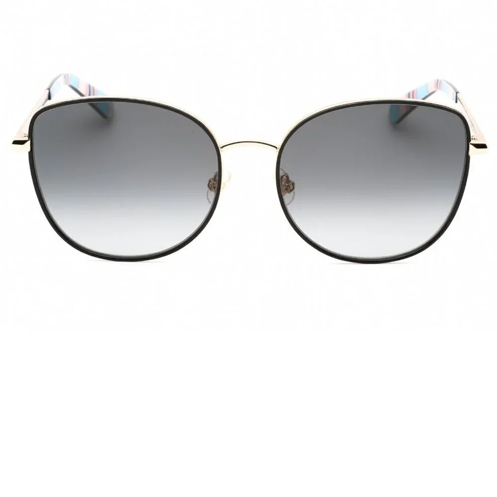 Kate Spade Maryam Gold and Black Oversized Sunglasses Brand New in Case